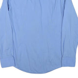 HUGO BOSS Mens Blue Plain Shirt M Classic Cotton Blend Long Sleeve Button Collar