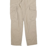 CARHARTT Mens Cotton Blend Beige Relaxed Cargo Trousers W35 L32 Workwear Zip
