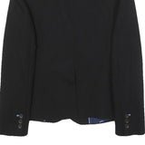 BODEN Womens Black Blazer Jacket UK 6 Viscose Blend Plain Button Closure