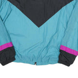 MCGREGOR Mens Black & Turquoise Colourblock Casual Jacket L Polyester Blend Zip