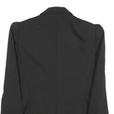 ZARA BASIC Womens Black Classic Jacket L Polyester Blend Button Plain