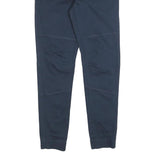 ISOLD Mens Slim Navy Blue Drawstring Cotton Blend Trousers W30 L30 Casual