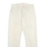LEVI'S 501XX Mens Jeans White Classic Straight Denim W31 L28 Button Closure
