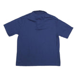 SCREEN MATES Mens Blue Short Sleeve Polo Shirt XL Cotton Blend Basic Casual