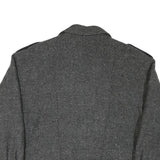 C.I.G Mens Grey Herringbone Double Breasted Jacket L Cotton Blend Button Closure