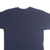 MAJESTIC Mens Navy New York Baseball L Short Sleeve Crew Neck Graphic Print