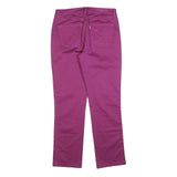JECKERSON Womens Cotton Blend Purple Slim Straight Trousers W28 L28 Stylish