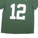 NIKE Mens Green Green Bay Packers Rodgers Graphic T-Shirt L Short Sleeve Crew