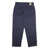 RED KAP Mens Polyester Blend Navy Blue Regular Cargo Trousers W36 L32 Workwear