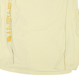 CARHARTT Mens Cream Sweatshirt Crew Neck L Logo Print Long Sleeve Casual