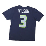 NIKE Mens Blue Seattle Seahawks Wilson Graphic T-Shirt L Short Sleeve Crew Neck