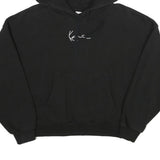 KARL KANI Womens Black Hoodie S Cotton Blend Pullover Drawstring Sweatshirt