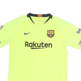 NIKE Mens Yellow FC Barcelona Football Shirt XL Short Sleeve V-Neck LaLiga