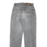 JOHNNY HALLYDAY Mens Grey Regular Fit Straight Denim Jeans W30 L33 Snake Print