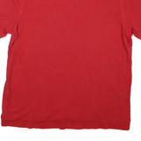 NAUTICA Mens Red & Navy Short Sleeve Plain L Cotton Classic Polo Shirt