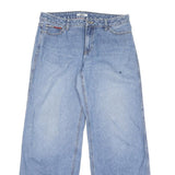 TOMMY JEANS Mens Regular Fit Blue Denim Straight Leg Cotton Blend W34 L31 Casual