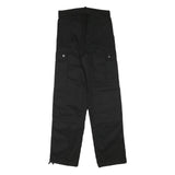 Mens Black Regular Fit Cotton Blend Cargo Style Trousers W29 L32 Functional