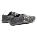 DOLCE & GABBANA Low Top Trainers Black Leather Mens UK 6