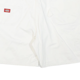 DICKIES Mens Shorts White Casual Cotton Blend XL W42 Workwear Relaxed