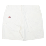 DICKIES Mens Shorts White Casual Cotton Blend XL W42 Workwear Relaxed