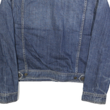 BLUE RIDGE JEANS Mens Blue Cotton Denim Jacket L Button Plain Classic Fit Casual