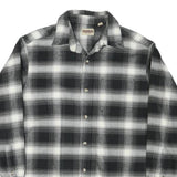 RED HEAD Mens Black & Grey Check Shirt M Long Sleeve Cotton Comfort Casual