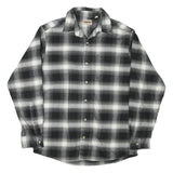 RED HEAD Mens Black & Grey Check Shirt M Long Sleeve Cotton Comfort Casual