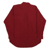 DAVID JONES SPORT Mens Red Cotton Plain Shirt L Button Front Casual Overshirt