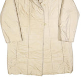 CERRUTI Womens Beige Button Jacket L Woven Plain Classic Fit