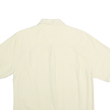 JAMAICA JAXX Mens Cream Silk Hawaiian Shirt S Floral Pattern Lightweight