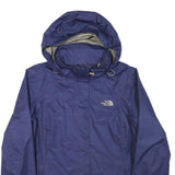 THE NORTH FACE Womens Blue Outdoor Jacket M Polyester Blend Plain Hooded Zip