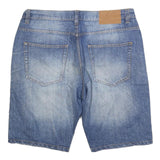 ROUTE 66 Mens Denim Blue Casual Shorts M W34 Cotton Blend Relaxed Fit