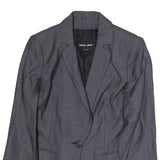 GIORGIO ARMANI Womens Grey Button Cotton Blend Classic Jacket M Formal Wear
