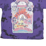 LED ZEPPELIN Mens Purple Tie Dye Graphic T-Shirt 2XL Short Sleeve Crew Neck Band