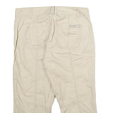 CALVIN KLEIN JEANS Womens Shorts Beige Casual Cotton UK 8 W30 Drawstring Hem