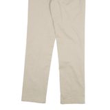 CALVIN KLEIN Mens Regular Fit Beige Cotton Blend Trousers W32 L32 Classic Zip