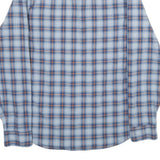 WRANGLER Mens Blue & Brown Checked Shirt M Cotton Blend Casual Western Work