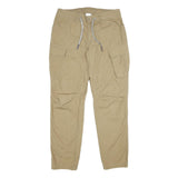 DECATHALON Womens Cotton Blend Beige Regular Cargo Trousers W32 L33 Casual