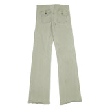 JOONI JOOLZ Womens Green Regular Flared Denim Light W26 L32 Drawstring Waist