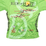 SUGOI Mens Green Ride Of Hope Graphic Cycling Jersey L Short Sleeve Zip Front