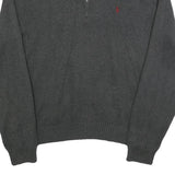 POLO RALPH LAUREN Mens Grey Jumper Pullover Crew Neck Basic Knit XL Cotton