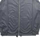 ASICS Mens Blue Jacket S Polyester Plain Zip Sports Activewear Casual