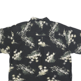 PURITAN Mens Black & Cream Bahamas Print Cotton Shirt XL Casual Button Down