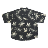 PURITAN Mens Black & Cream Bahamas Print Cotton Shirt XL Casual Button Down