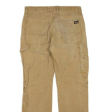 DICKIES Mens Regular Fit Beige Workwear Trousers W32 L32 Durable Cotton Blend