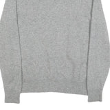 POLO RALPH LAUREN Mens Grey Plain Wool Jumper Crew Neck Basic Knit S Classic