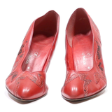 GABOR Pump Heels Red Leather Womens UK 6