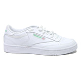 REEBOK Club C Mens Leather Trainers White UK 11 Classic Retro Style Lace-Up