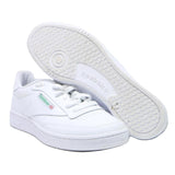 REEBOK Club C Mens Leather Trainers White UK 11 Classic Retro Style Lace-Up
