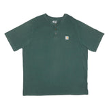 CARHARTT Mens Green & Brown Pocket T-Shirt 2XL Short Sleeve Round Neck Casual